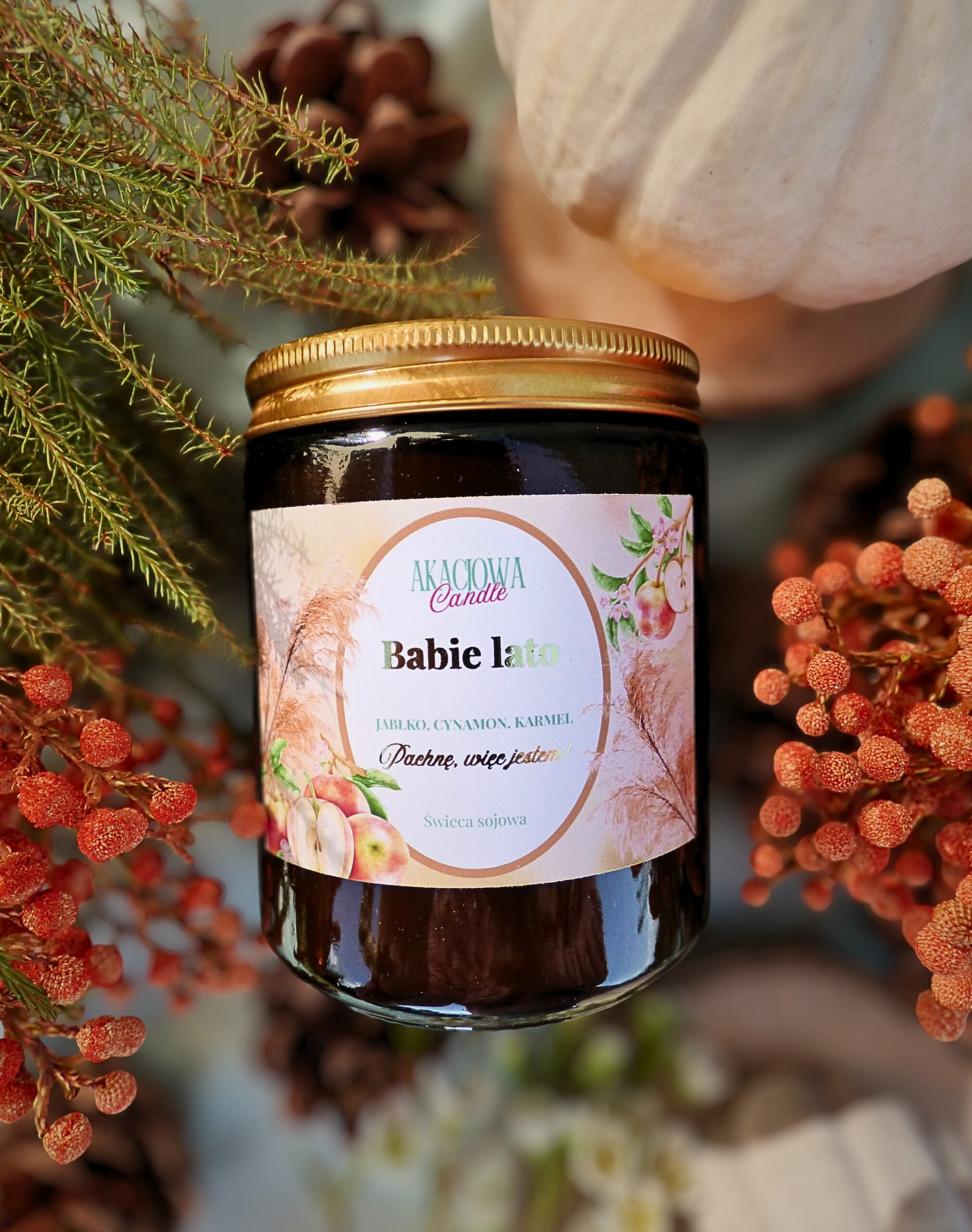 babie lato świeca colorfull duża babie lato świeca colorfull duża