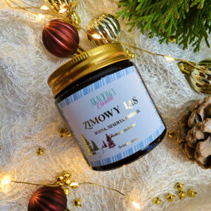 zimowy las świeca colorfull mała